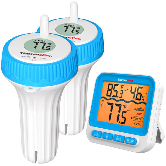 ThermoPro TP211B Digital 500-ft Wireless Pool Thermometer